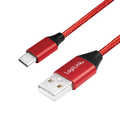 Sync & charging cable, USB 2.0 AM to USB-C male, red 1m