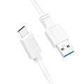 USB 3.2 Gen1 Type-C cable, C/M to A/M, 5 Gbps, 60W, white, 2 m