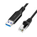 USB 3.0 Ethernet cable, A/M to RJ45/M, 1 Gbps, active, black/grey, 1.5 m