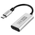 USB 3.2 Gen1 Type-C adapter, C/M to HDMI-A/F, 4K/60 Hz, metal,black/silver,0.15 m