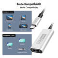 USB 3.2 Gen1 Type-C adapter, C/M to HDMI-A/F, 4K/60 Hz, metal,black/silver,0.15 m