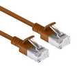 Slim CAT6A patchkabel U/FTP PIMF SlimLine bruin 0,5m