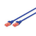 CAT 6 U-UTP patch cord, Cu, LSZH AWG 26/7, length 0.50 m, color blue