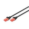 CAT 6 U-UTP patch cord, Cu, LSZH AWG 26/7, length 1 m, color black
