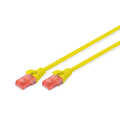 CAT 6 U-UTP patch cord, Cu, LSZH AWG 26/7, length 1 m, color yellow