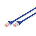CAT 6 S-FTP patch cord, Cu, LSZH AWG 27/7, length 3 m, color blue