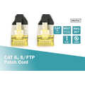 CAT 6A S-FTP patch cord, Cu, LSZH AWG 26/7, length 0.5 m, color black