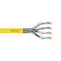 CAT 7A S-FTP installation cable, 1500 MHz Dca, AWG 22/1, 100 m ring, Sx, RAL 1016