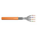 CAT 7 S-FTP installation cable, 1200 MHz Cca (EN 50575), AWG 23/1, 500 m drum, SX, orange
