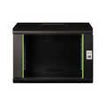 7U wall mounting cabinet, Unique 420x600x450 mm, color black (RAL 9005)