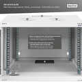 7U wall mounting cabinet, SOHO, unmounted 370x540x400 mm, perforated front door, grey