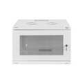7U wall mounting cabinet, SOHO, unmounted 370x540x400 mm, perforated front door, grey