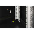 9U wall mounting cabinet, Unique 509x600x450 mm, color black (RAL 9005)