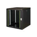 12U wall mounting cabinet, Unique 643x600x600 mm, color black (RAL 9005)