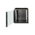 12U wall mounting cabinet, Unique 643x600x600 mm, color black (RAL 9005)