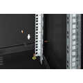 12U wall mounting cabinet, Unique 643x600x600 mm, color black (RAL 9005)