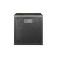 12U wall mounting cabinet, Unique 643x600x600 mm, color black (RAL 9005)