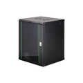 16U wall mounting cabinet 789x600x600 mm, color black (RAL 9005)