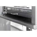 1U lockable drawer with handle 44x481x400 mm, color black (RAL 9005)