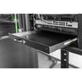 1U lockable drawer with handle 44x481x400 mm, color black (RAL 9005)