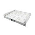 2U extendib. shelf for cabinets from 450 mm depth 88x483x352 mm, up to 30 kg, grey (RAL 7035)