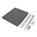 1U extendible shelf for 800 mm depth racks 40x484x568 mm, up to 25 kg, black (RAL 9005)