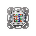 CAT 6 wall outlet, shielded, 2x RJ45 8P8C, LSA, pure white, flush mount