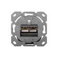 CAT 6 wall outlet, shielded, 2x RJ45 8P8C, LSA, pure white, flush mount