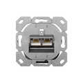CAT 6 wall outlet, shielded, 2x RJ45 8P8C, LSA, pure white, surface mount