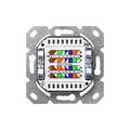 CAT 6 wall outlet, shielded, 2x RJ45 8P8C, LSA, pure white, surface mount