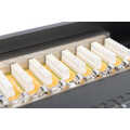 CAT 6, Class E patch panel, shielded, 16-port RJ45, 8P8C, LSA, 1U, rack mount, black, 482x44x109