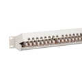 CAT 6 patch panel, shielded, 24-port RJ45, 8P8C, LSA, 1U, rack mount, grey, 482x44x109 mm