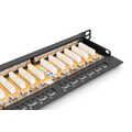 CAT 6 Patch Panel, shielded,24-port RJ45 with shutter, 8P8C, LSA, 0.5U, 19