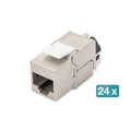 CAT 6A Keystone Jack, shielded tool free connec., set 24 pcs