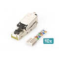 CAT 6A Field Termination Plug, STP, dust cap, TIA 568-A,B,Profinet, 10 pcs.