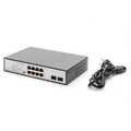 8 Port Gigabit Switch 8xRJ45 (6xPoE)+ 2G SFP 180W Support 802.3 af/at/bt standard
