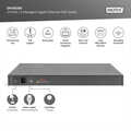 DIGITUS 24-Port Gigabit PoE Networkswitch, 19 inch, L2 managed, 2 SFP Ports