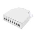 Din Rail Splice Box for 8 LC/DX couplers, Color grey