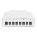 Din Rail Splice Box for 8 LC/DX couplers, Color grey