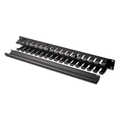 1U cable management cage detachable rear plate, 44x483x68 mm, black