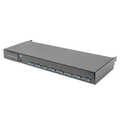Modularized HD LCD TFT console,8 Port VGA with 8-port VGA KVM,US keyboard, RAL 9005 black