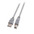 USB2.0 Connection A-B, male/male, grey 5m