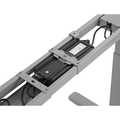 Dual motor sit-stand desk frame, 3 column stages, grey