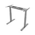 Dual motor sit-stand desk frame, 3 column stages, grey