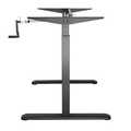 Manually hight-adjustable sit-stand desk frame