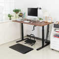 Manually hight-adjustable sit-stand desk frame