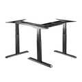 Tripple motor sit-stand desk frame, 90° L-shape