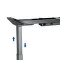 Tripple motor sit-stand desk frame, 120° angled design