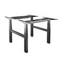 Triple motor sit-stand desk frame, face-to-face design