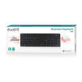 Ewent Business toetsenbord USB, bedraad, Qwerty, Zwart